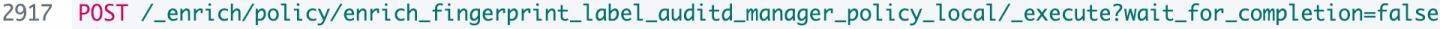 Example API request to execute the enrich policy