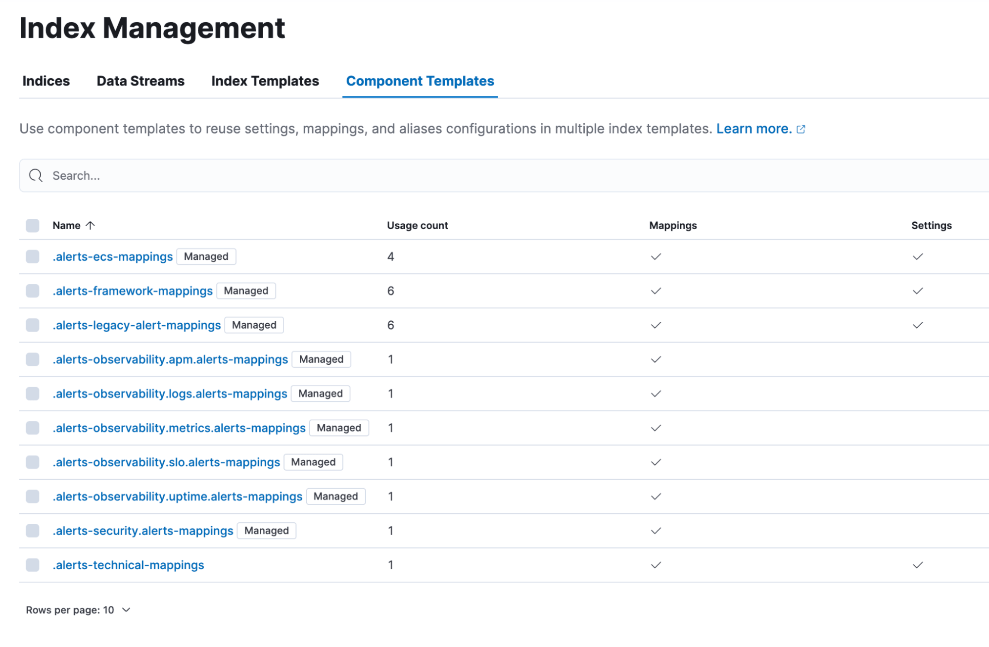 Component template overview