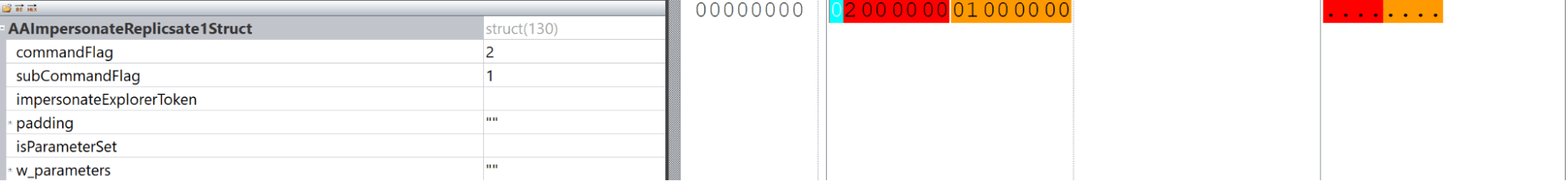 Example of a SelfDeleteExitProcess command received from an emulated C2