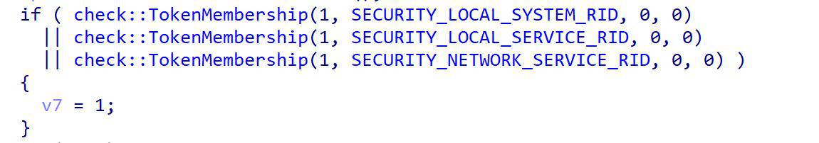 Pseudocode check token group membership