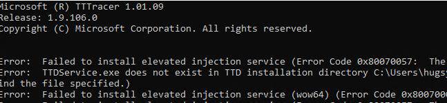 Deducing TTDService.exe