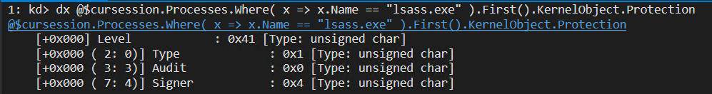 Verifying LSASS protection level