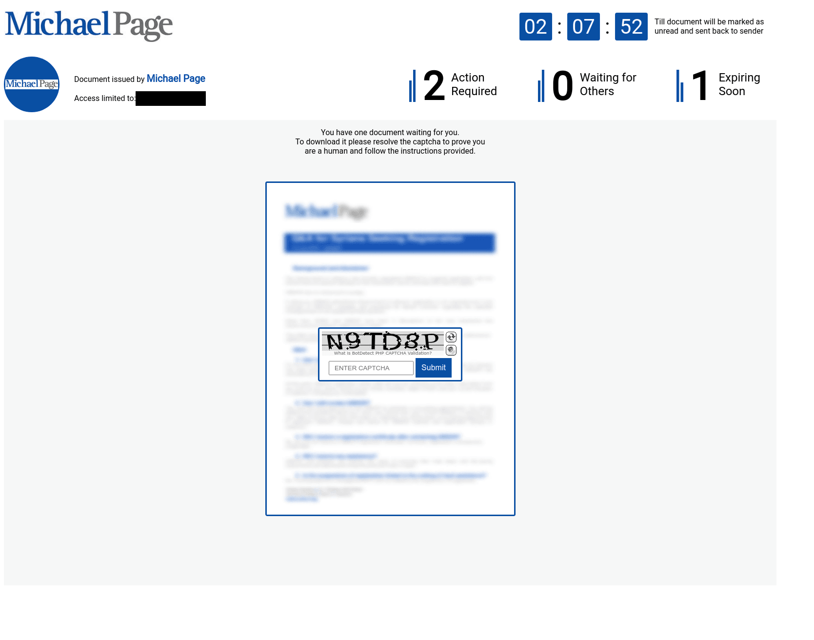 Landing page