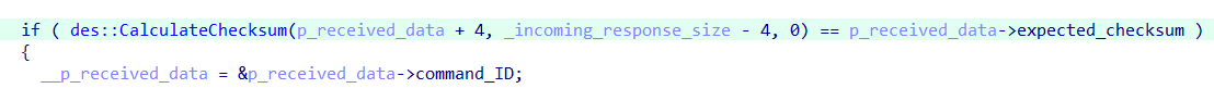 Checksum verification from incoming server request