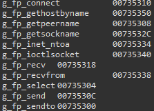 Usage of the socket API in one of the implementations of the “communication” interface