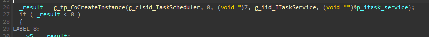 Instantiation of the ITaskService COM interface