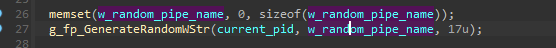 Random pipe name generation seeded with current PID