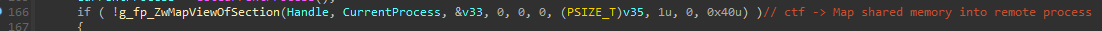 0x41834C Mapping of the shared memory in the target process