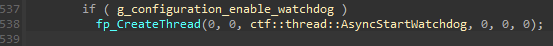 0x40F24F Starting watchdog feature if enabled in the configuration