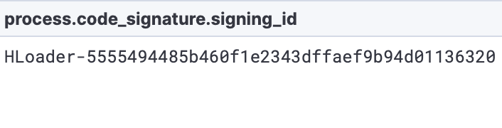 HLOADER code signature identifier