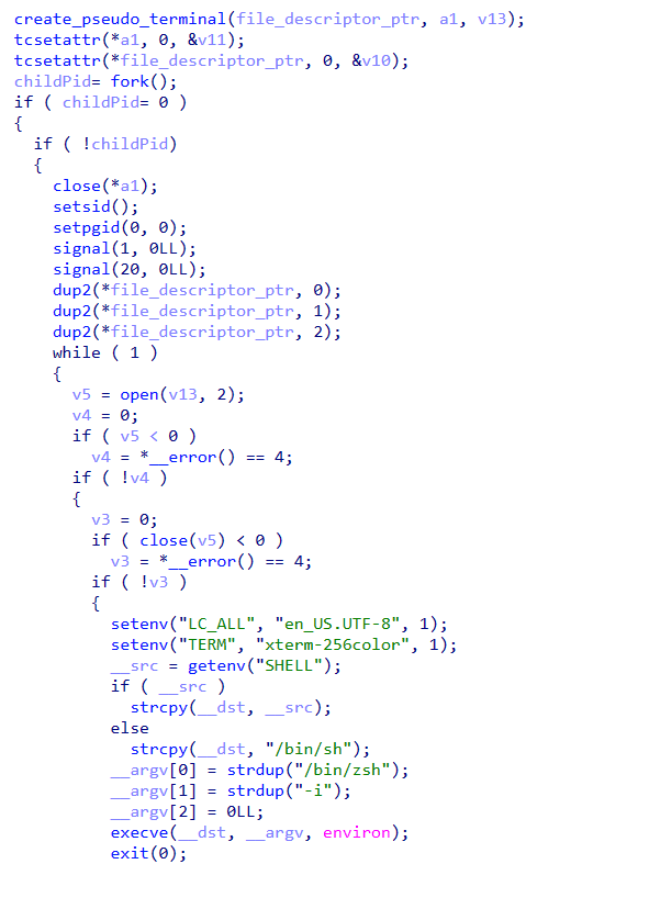 resp_cmd_create routine (interactive shell)