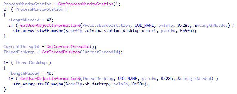 Malware retrieving Windows desktop object information