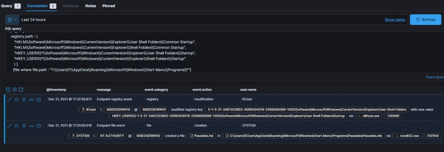 Persistence via Modified Startup