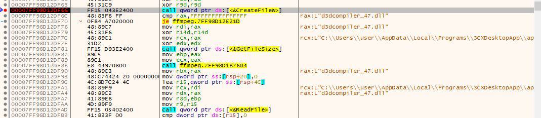 ffmpeg.dll referencing the d3dcompiler_47.dll file