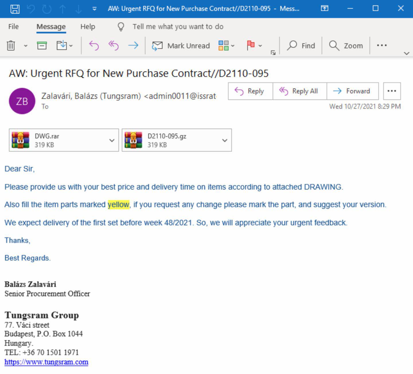 Generic phase lure email