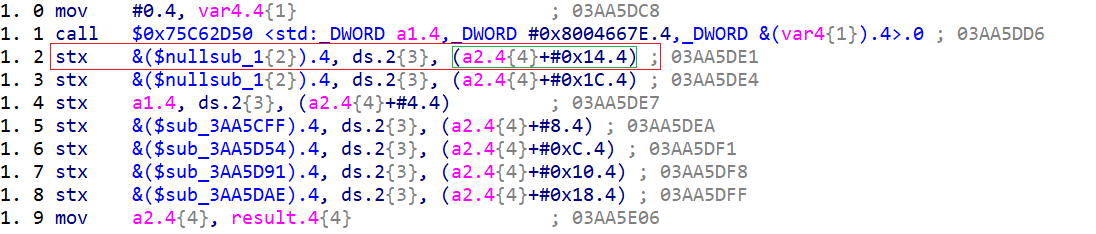 Nested microcode instructions