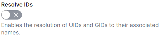 Resolve IDs toggle