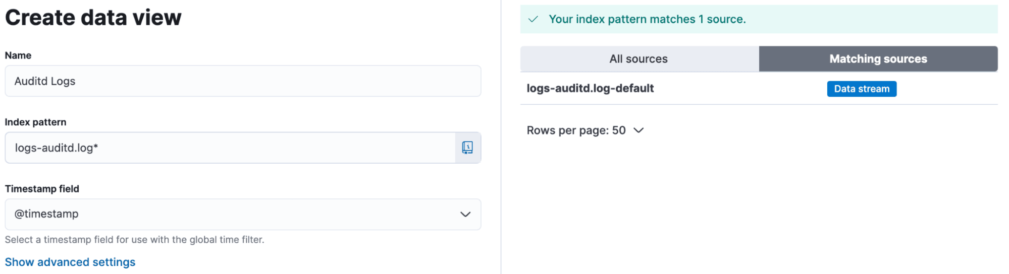 New data view