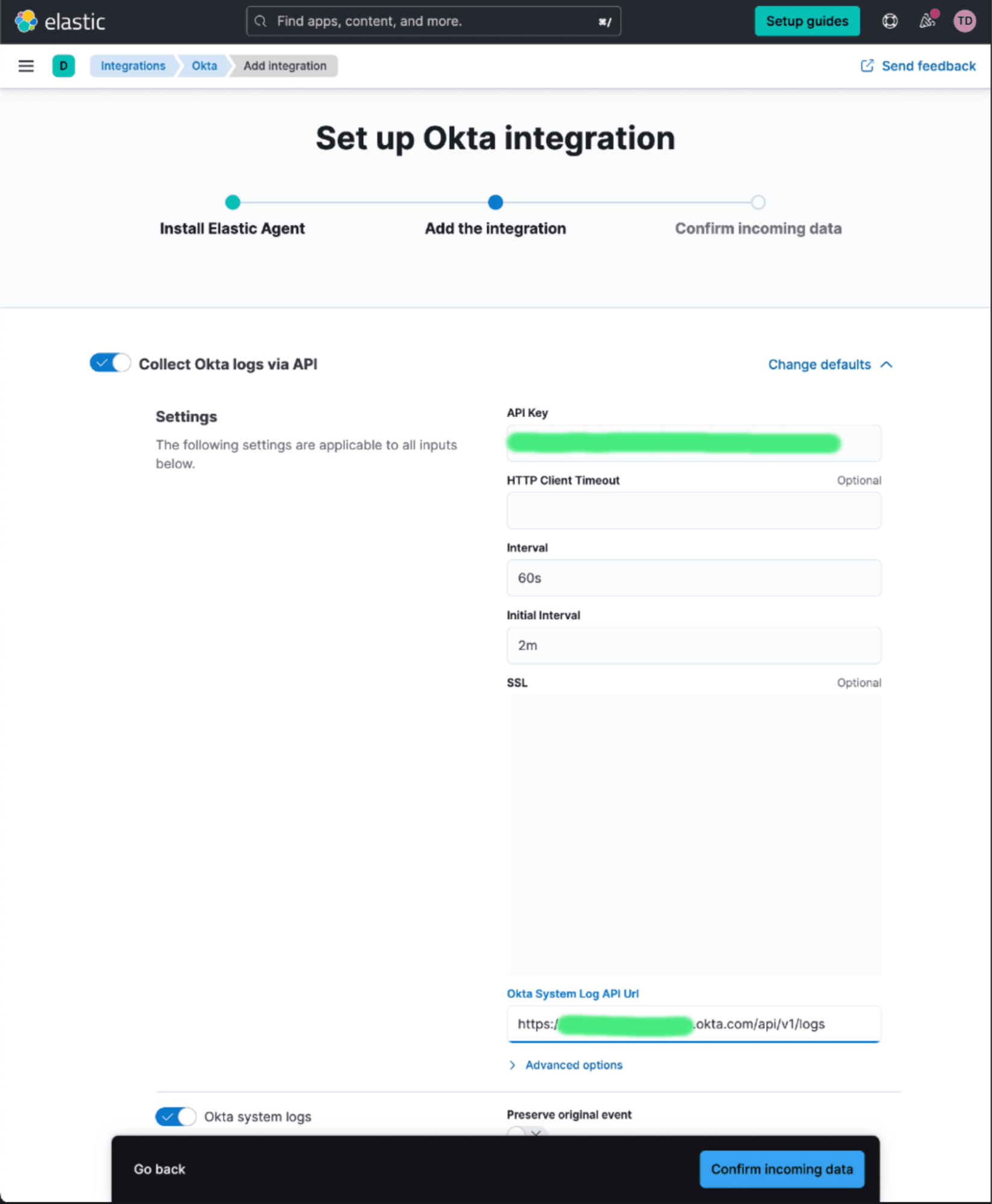 Configure log collection