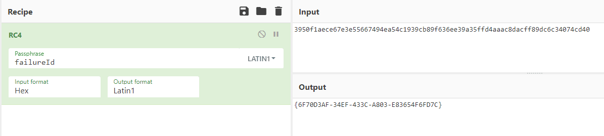 String decryption using RC4 with benign strings