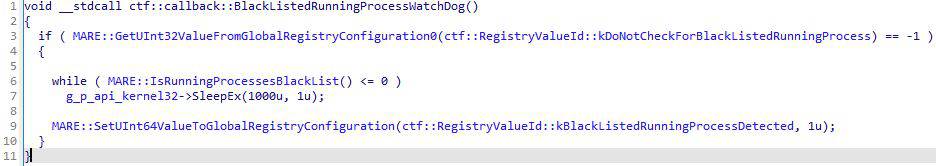 Watchdog thread setting fuse if any Exceptionlisted process is detected