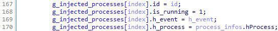 QBOT’s list of running injected processes