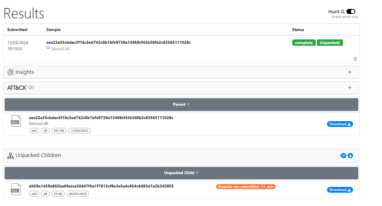 UnpacMe summary