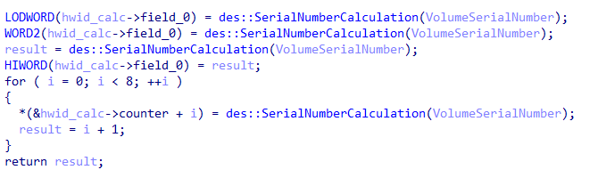 HWID calculation