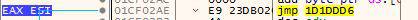 First instruction of the shellcode