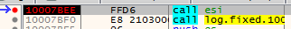 log.dll pass execution to the shellcode