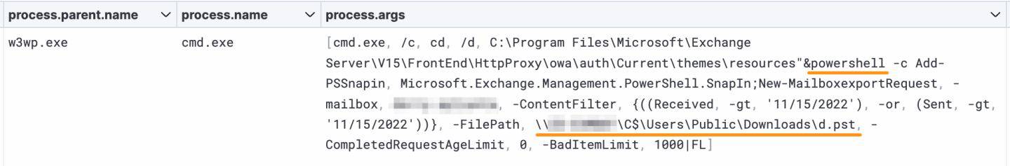 Abnormal process spawned from IIS Worker